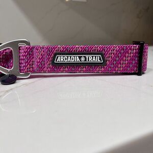 NEW Reflective XL Paracord‎ 20-28" Pink Purple Dog Rope Collar Arcadia Trail